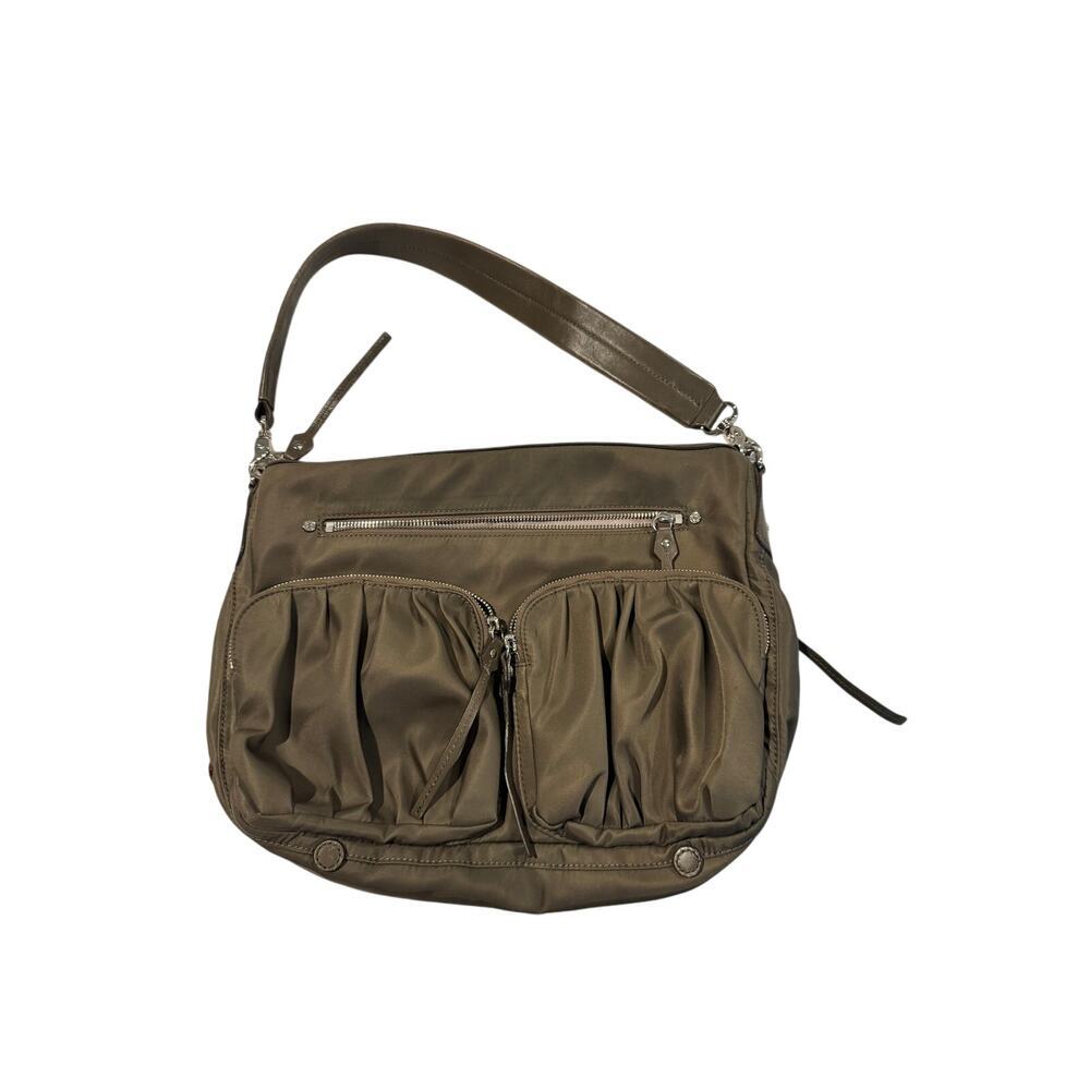 MZ WALLACE Haley Bedford Shoulder Bag in Olive Green